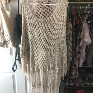 Knit poncho